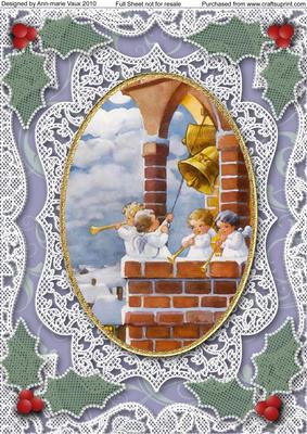 Angels Bell Pulling A4 Lace Picture Sheet