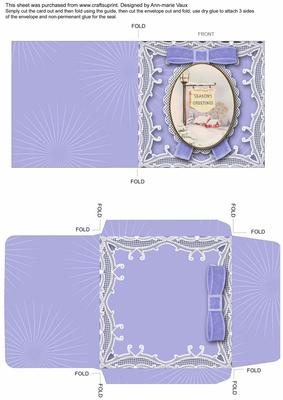 Christmas Pub Sign Mini Card and Matching Envelope Sheet