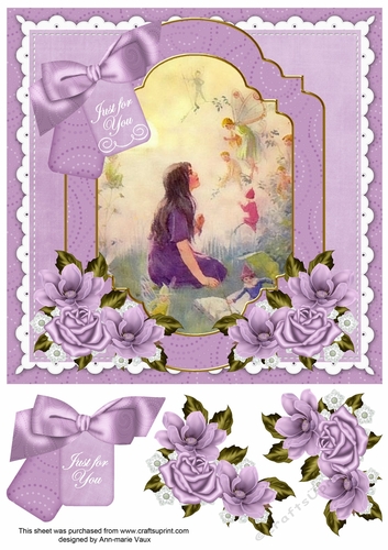Lavender Fairy Just for You Floral 8inch Step by Step