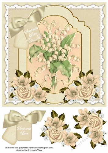 Lily of the Valley Sent with Love Floral 8inch Step by Step