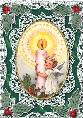 Candle Angel A4 Lace Picture Sheet