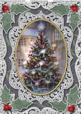 How My Christmas Tree Should Look A4 Lace Picture Sheet