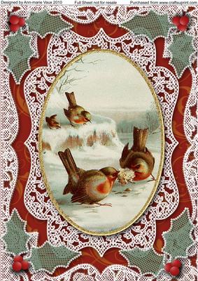 Robins Tug of Love A4 Lace Picture Sheet