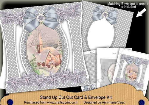 Christmas Morning Stand Up Cut Out 3D Christmas Card Kit
