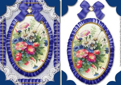 Wildflowers Lace N' Ruffle Card Front Step by Step