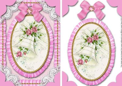 Wedding Bells Lace N' Ruffle Card Front Step by Step