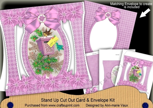 Christmas Postbox Stand Up Cut Out 3D Christmas Card Kit