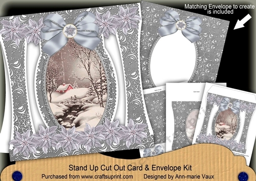 Winter Walk 2 Stand Up Cut Out 3D Christmas Card Kit