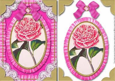 Pink Camila Lace N Ruffles Card Front Step by Step