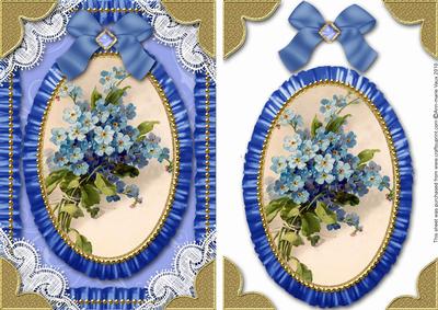 Forget Me Knots Lace N Ruffles Card Front Step by Step