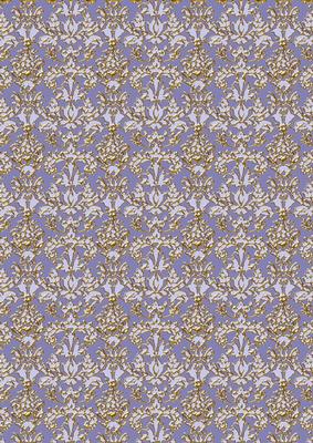 Christmas Lonely Cottage Matching Damask Backing Paper