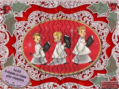Christmas 3 Little Choirboys A4 Wavy Side Stacker Kit