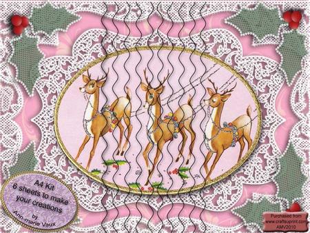 Christmas 3 Reindeers A4 Wavy Side Stacker Kit