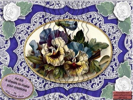 Blue Pansies A4 Wavy Side Stacker Kit