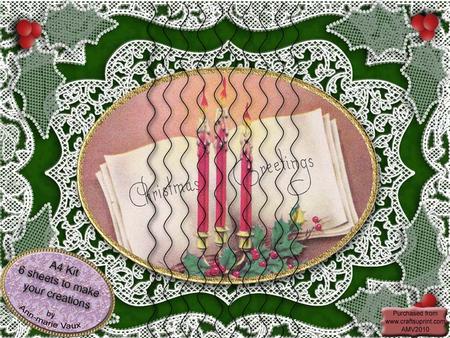 Christmas Greetings Candles Wavy Side Stacker Kit