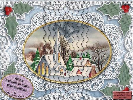 Christmas Snow Church Wavy Side Stacker Kit