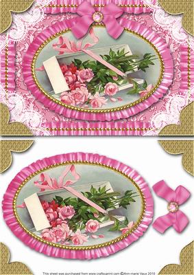 Flower Box Lace N Ruffles Card Front Step by Step