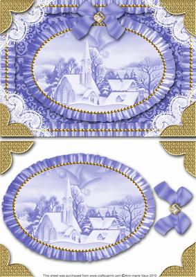Christmas Church 1 Lace N Ruffle Card Front Step by Step