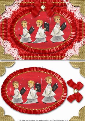 3 Little Choirboys Lace N Ruffles Card Front