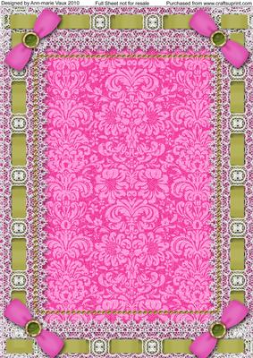 Beautiful Birds Lace Eyelet Blank A4 Frame Sheet