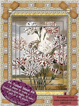 Black Carnations Lace Eyelet A4 Tunnel Kit