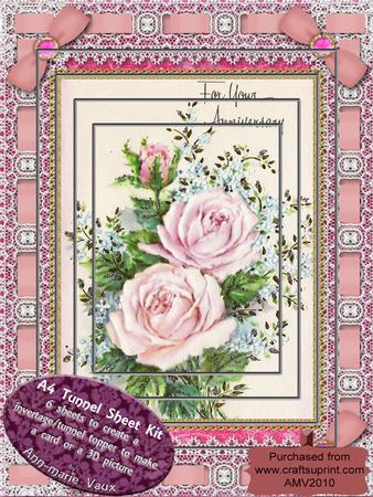 Anniversary Roses Lace Eyelet A4 Tunnel Kit