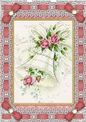Wedding Bells Lace Eyelet A4 Picture Sheet