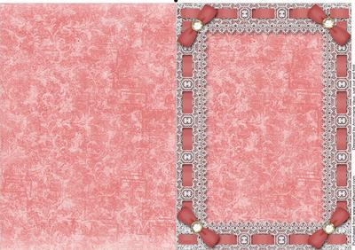 Wedding Bells Lace Eyelet A5 Blank Frame Folded Card