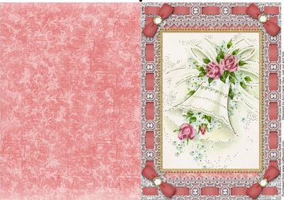 Wedding Bells Lace Eyelet A5 Folded Card