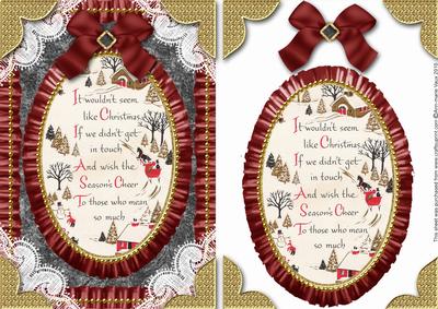 It Wouldn't Seem Like Christmas Lace N Ruffles Card Front