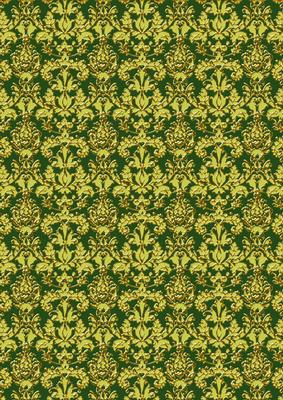 Christmas Candle 3 Matching Damask Backing Paper