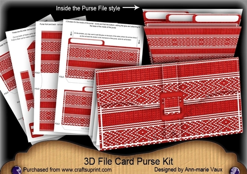 Christmas Jumper Red 3D File Purse Mini Kit