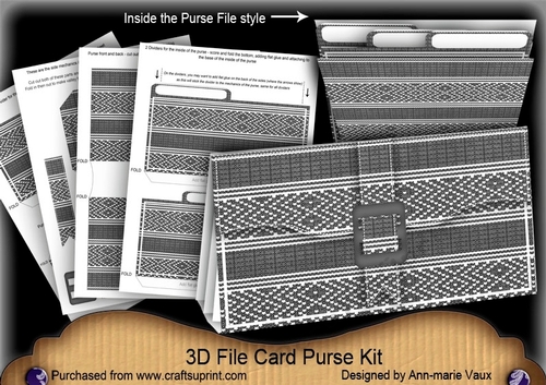 Christmas Jumper Black 3D File Purse Mini Kit