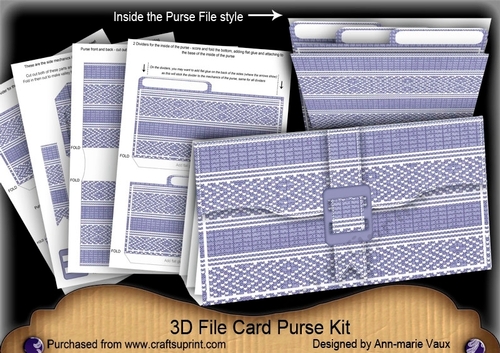 Christmas Jumper Blue 3D File Purse Mini Kit