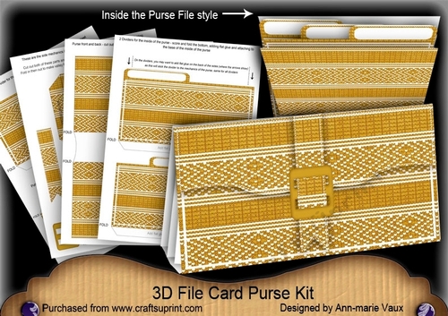 Christmas Jumper Gold 3D File Purse Mini Kit