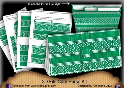 Christmas Jumper Green 3D File Purse Mini Kit