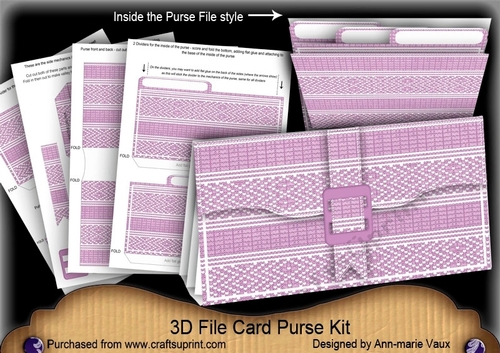 Christmas Jumper Lilac 3D File Purse Mini Kit