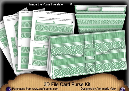 Christmas Jumper Mid Green 3D File Purse Mini Kit