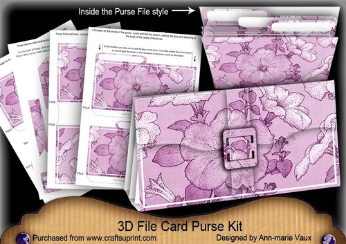 Flora Lilac 3D File Purse Mini Kit