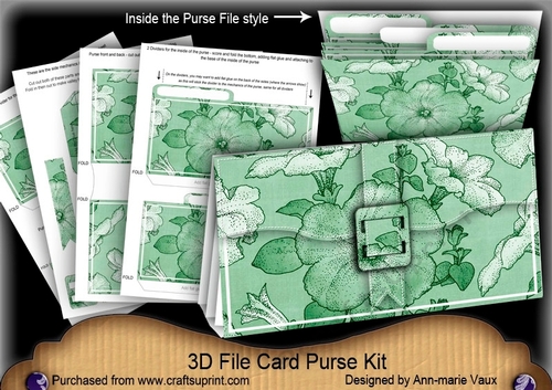 Flora Mid Green 3D File Purse Mini Kit