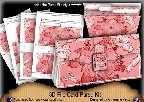 Flora Pink 3D File Purse Mini Kit