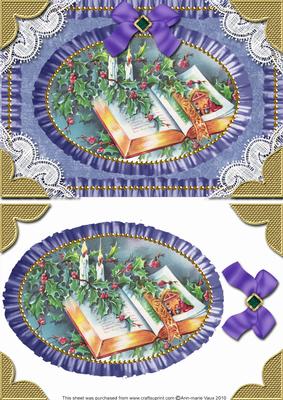 Christmas Book 2 Lace N Ruffles Card Front Step by Step