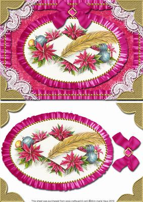 Christmas Note Lace N Ruffles Card Front Step by Step