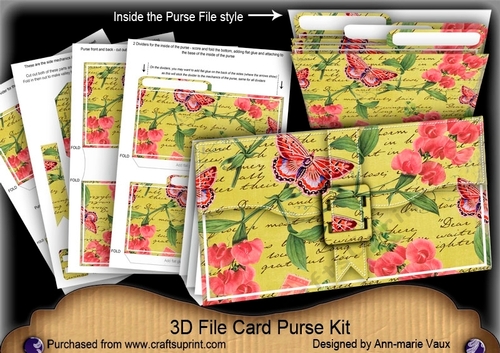 Lemon Sweet Pea 3D File Purse Mini Kit