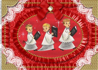Choirboy Trio Lace N Ruffles A4 Picture Sheet