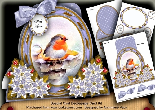 Blue Robin Modern Special Large Oval Card Mini Kit