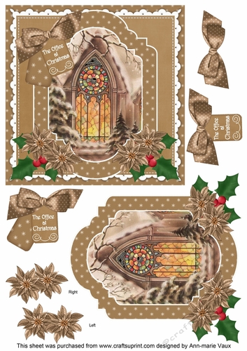 Church Window The Office at Christmas 6in Christmas Step by Step