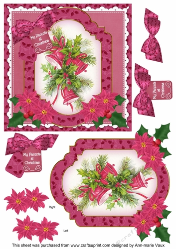 Cerise Bells My Parents at Christmas 6in Christmas Step by Step
