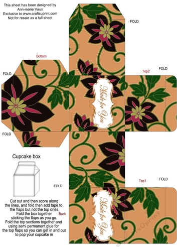 Burnt Orange Island Bloom Single Cupcake Presentation Box