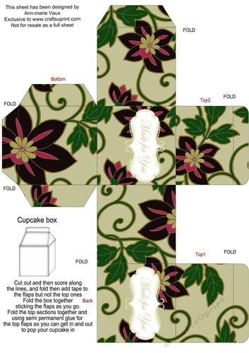 Cream Island Bloom Single Cupcake Presentation Box